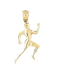 Gold-Plated 925 Sterling Silver Runner Pendant