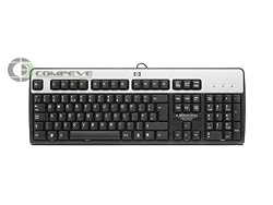 Vista Silver/Black 104 key PS2 Keyboard. HP Part 434820-001; 435302-001.