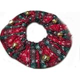 Large Jingle Bells Plaid Christmas Dog Collar