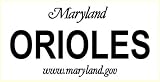 LP-2072 Maryland State Background License Plates - Orioles