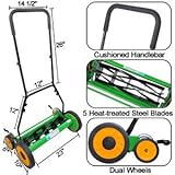 IMAGE OF Excellent Useful Walking Walk Behind Manual Push Lawn Mower Reel Mower Garden Grass Weed Easy Handling Control