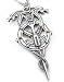 Silver-Tone Pewter Celtic Sorcery Dragon Staff of Myrodin Pendant Necklace