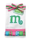 Mud Pie Initial Baby Personalized Burp Cloth, Letter M