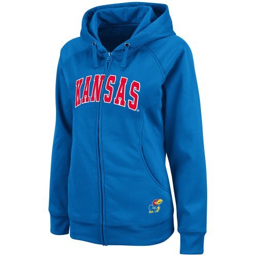 NCAA Kansas Jayhawks Fusion Full Zip Fleece Hoodie (Royal, Large)