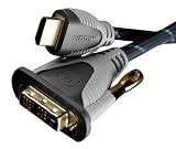 Linx HDMI to DVI-D Cable 2.4m 8ft Lead with 24k Gold Plated Connectors