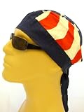 Stars and Stripes American Flag Bikers Cap/ Skull Cap/ Headwrap/ Medical Cap, United States of America, USA, American Flag Design with Stars and Stripes, Red, White and Blue, Patriotic Theme, Breathable 100% Cotton, One Size to Fit Men, Women and Teens, Suitable for Hair Loss, Military, Athletic Activities, Workouts, Medical, Healthcare, Bikers, Truckers, Athletes, Welding, and Food Workers to Keep Hair Out of Face and Retain Sweat