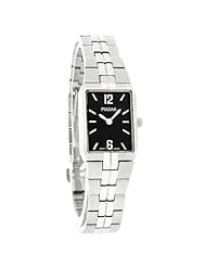 Pulsar Womens PTA415 Dress Rectangular Black Dial Stainless Steel Watch