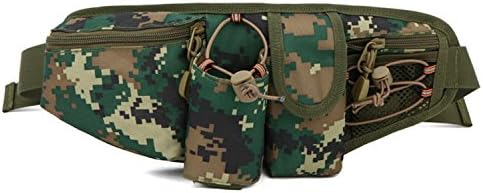 Outdoor Waist Bag, Sports Running Waist Pack Runner Belt with Water Bottle Holder, Men &amp; Women Hydration belt for Hiking Running Cycling Camping Climbing Traveling?Army green camouflage)