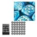 Chessex 27856 - Würfelset Mother of Pearl blau/silber, 36 6-seitige Würfel (12mm)