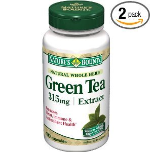 Nature's Bounty Green Tea Extract, 315mg, 100 Capsules (Pack of 2)