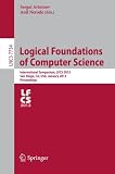 Logical foundations of computer science : International Symposium, LFCS 2013, San Diego, CA, USA, January 6-8, 2013 : proceedings
