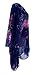 Sally Hansen Women Chiffon Caftan Poncho Blue