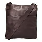 Sac bandouli&egrave;re - besace MATTEO Marron, sign&eacute; BACCINI - Messenger en cuir