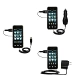 Deluxe Kit for the Samsung Instinct includes a USB cable with Car and Wall Charger - Gomadic Brand w/ TipExchange Technology