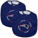 Baby Fanatic 2 Count Team Color Bibs, New England Patriots