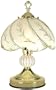 Polished Brass Touch Table Lamp with Brass Finial