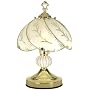 Polished Brass Touch Table Lamp with Brass Finial
