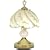 Polished Brass Touch Table Lamp with Brass Finial