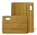 Mango Leaf 17006 Bamboo Cutting Board with Carved In Handle, Set of 2