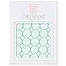 SwaddleDesigns Fitted Crib Sheet/Toddler Sheet, Baby Sleeps Better on Softest Cotton Flannel, Made in USA, Turquoise Jewel Tone Mod Circles