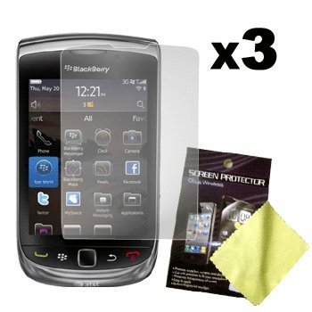 cheap Three LCD Screen Guards / Protectors for RIM BlackBerry Torch 9800