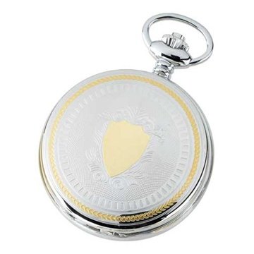 Charles-Hubert, Paris Stainless Steel Two-Tone Automatic Pocket Watch