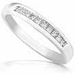 1/4ct 14k White Gold Princess Cut Diamond Band (HI/I1)