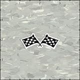 Checkered Racing Flag Car Embroidered Iron On Badge Applique Patch FD - 2 INCH