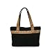 Olive n Figs 100% Pure Cotton Canvas Black Tote with Shiny Rondelles