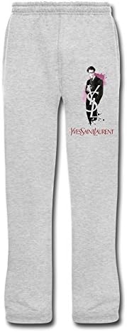 Men's Yves Saint Laurent Bottom Fleece Sweatpants Ash Cool