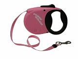 Power Walker Retractable Dog Leash, Pink, 16' Small
