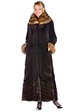 Sable Trimmed Sheared Mink Coat Jacket Fur
