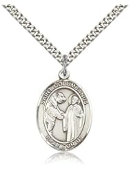 St. Columbanus Medal, Sterling Silver, Large, Quarter Size
