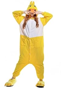 Newcosplay Polar Fleece Onesies Pajamas (XL, Yellow Duck)
