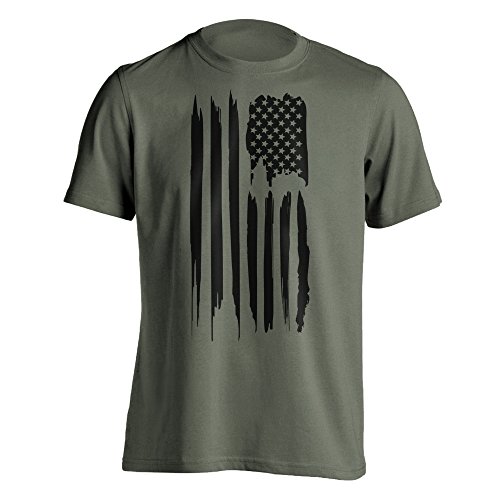 Black American Flag T-Shirt XX-Large Military Green