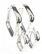 Italian Sterling Silver Square Earring Set