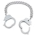 BERRICLE Rhodium Flashed Base Metal Statement Handcuffs Fashion Chain Bracelet