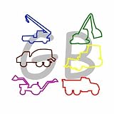 24/pk Construction Shaped Silicone Rubber Bands