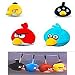 Angry Birds Plush - Set of 4 Birds (Red, Yellow, Blue and Black - 2.25 Inch W/charm Chain)