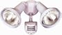 Designers Edge L-992WH Outdoor Two-Light Downward Floodlight, 180-Degree Motion-Activated, White