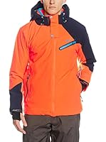 Peak Mountain Chaqueta de Esquí Calis (Naranja / Azul Oscuro)