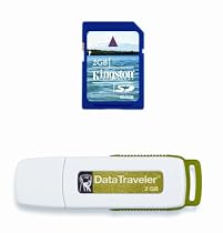 Kingston Technology SD/2GB + DTI/2GB 2GB Secure Digital Memory Card and 2GB Data Traveler USB Flash Drive Combo Pack (Green/White)