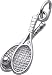 Jewelry : Tennis Racquets & Ball Charm by Rembrandt Charms