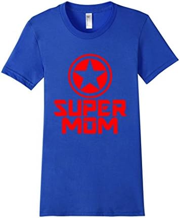 Women's Super Mom shirt funny mother's day t-shirt XL Royal Blue