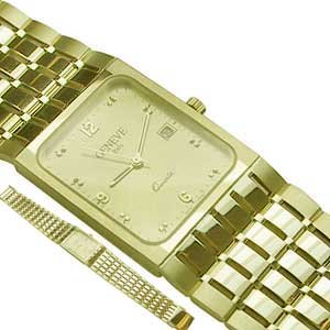 Golden Geneve Quartz Men's Gold Watch