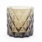 Grey Cut Glass Tealight Holder||RF10F