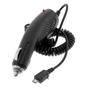 GTMax Black Micro-USB Car Charger for FLO TV Personal Television PTV 350 by GTMax