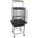 Brand New Parrot Bird Wrought Iron Cage Cages 18x18x57-WI18AS