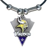 Leather NFL Necklace & Pendant - Minnesota Vikings Leather NFL Necklace & Pendant - Minnesota Vikin at Amazon.com