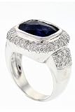 18k White Gold and Diamond Exquisite Iolite Ring